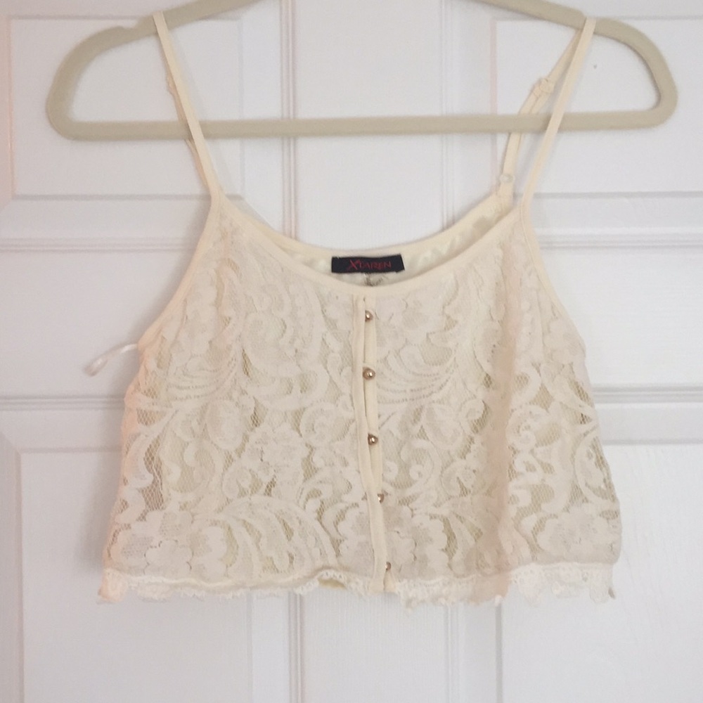 Cropped lace top